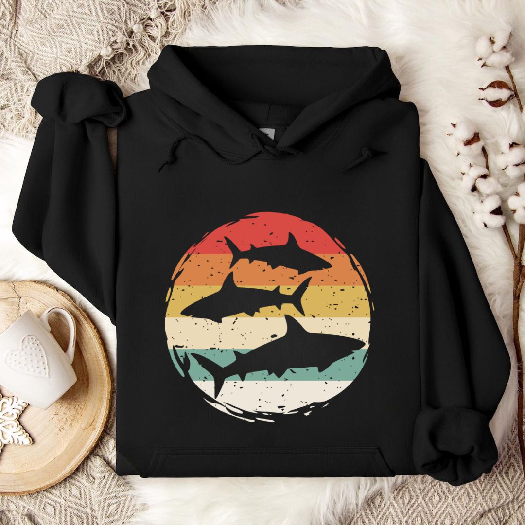 Retro Sharks Hoodie