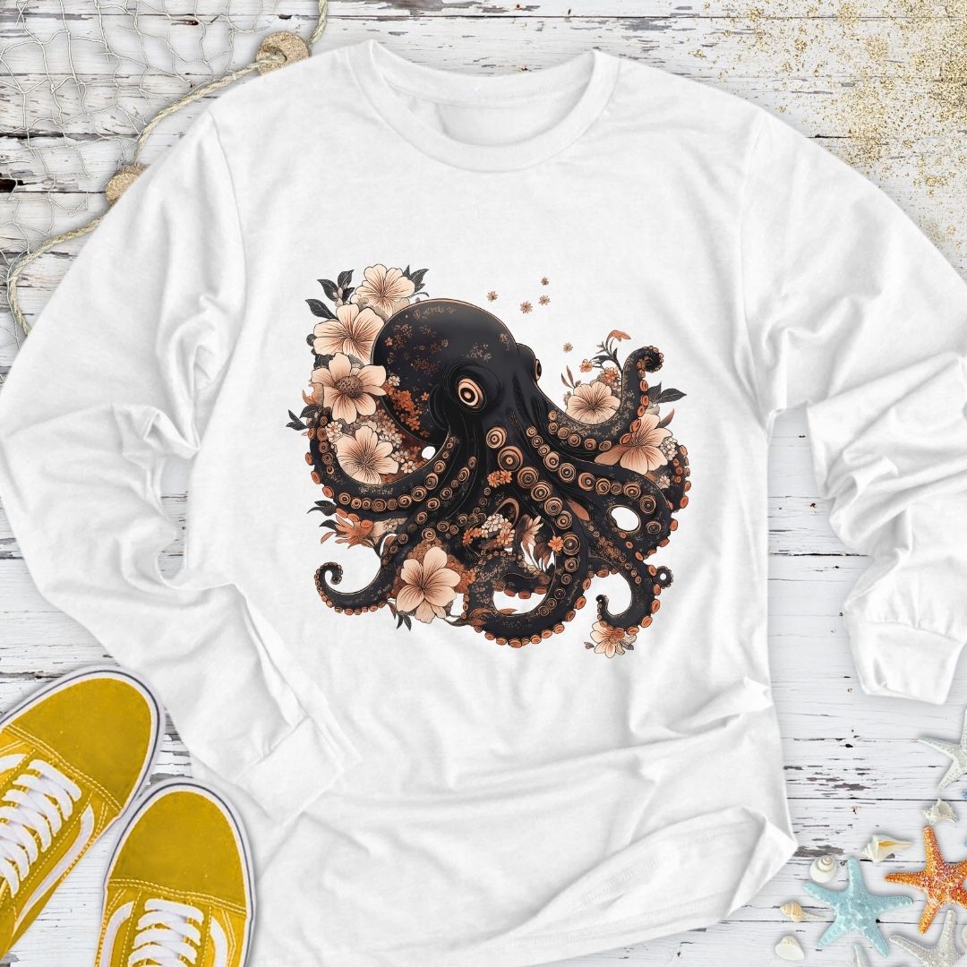 Japanese Octopus Long Sleeve Tee