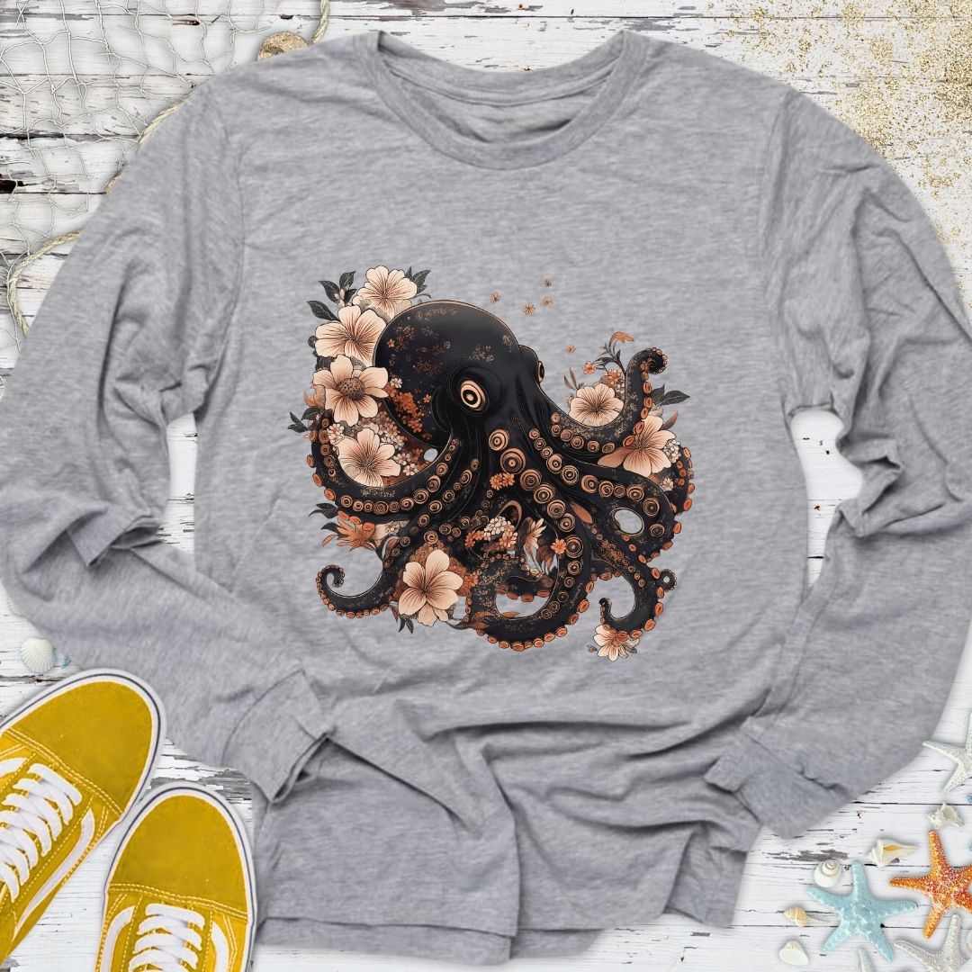 Japanese Octopus Long Sleeve Tee