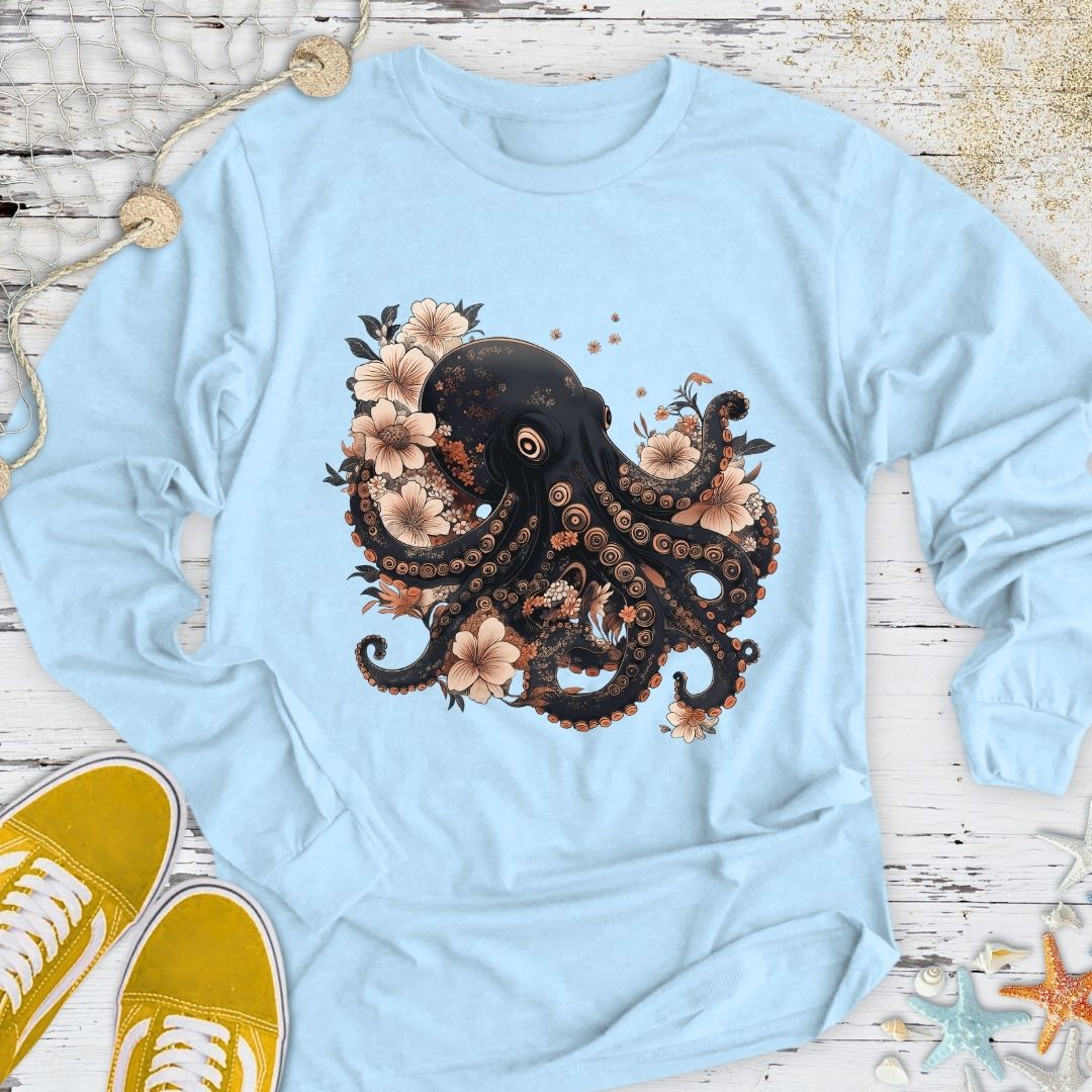Japanese Octopus Long Sleeve Tee