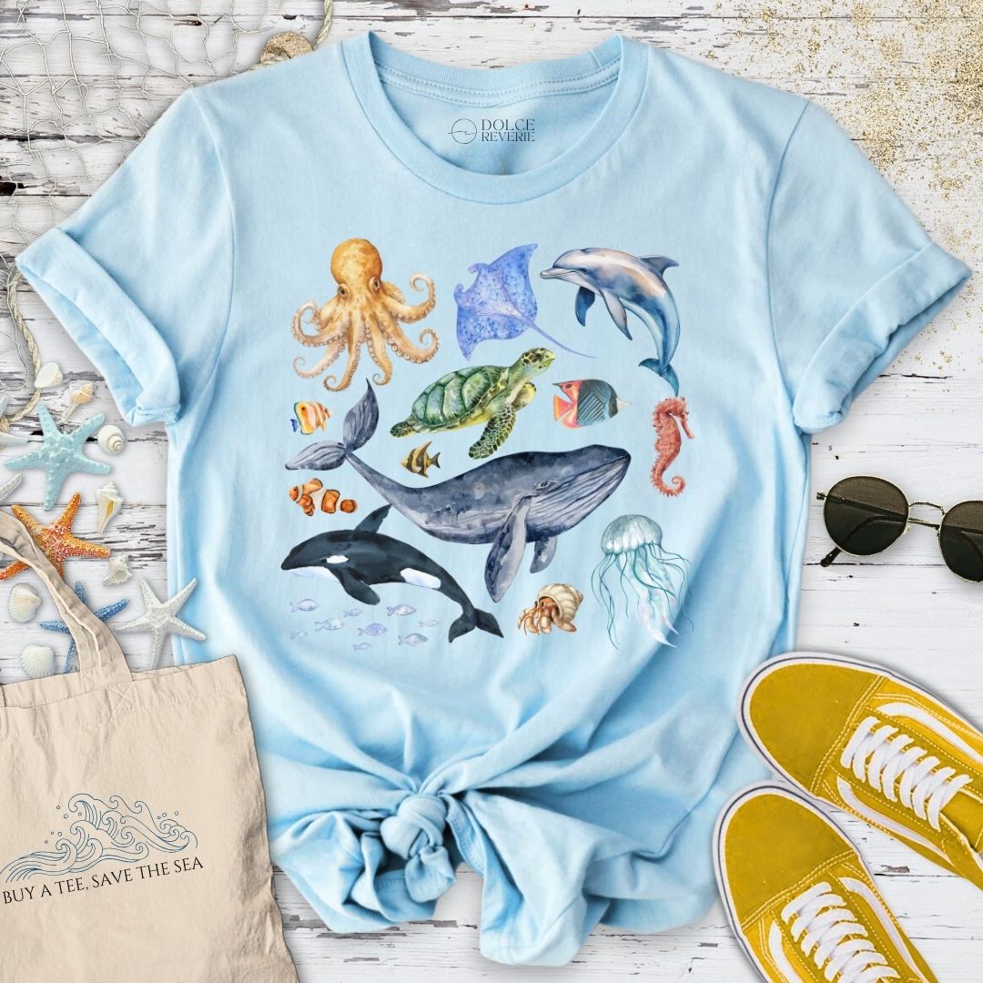 Watercolor Marine Life T-Shirt