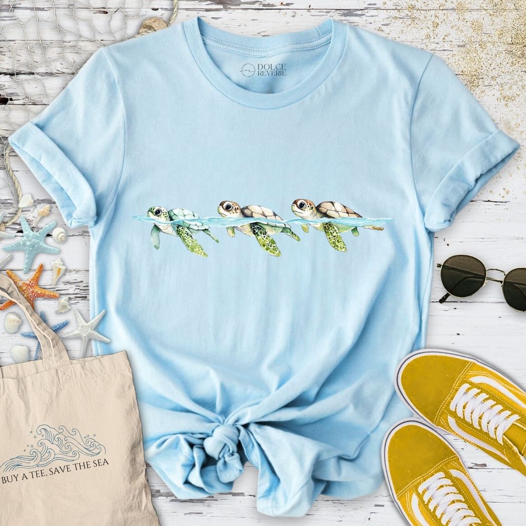 3 Turtles Watercolor T-Shirt