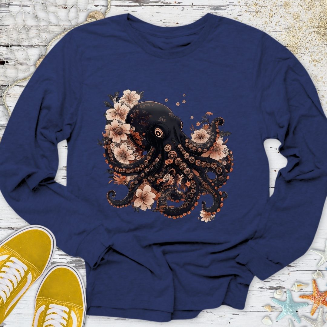 Japanese Octopus Long Sleeve Tee