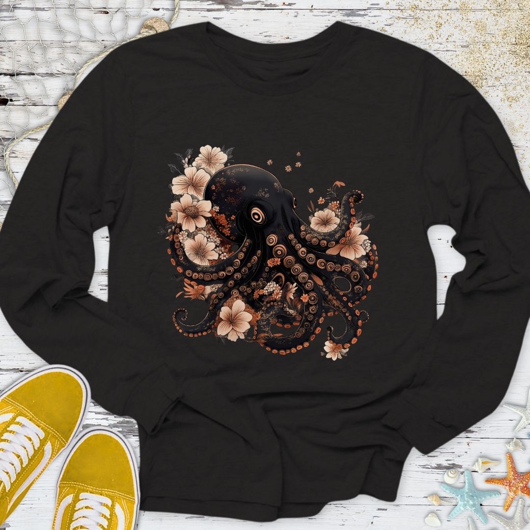 Japanese Octopus Long Sleeve Tee