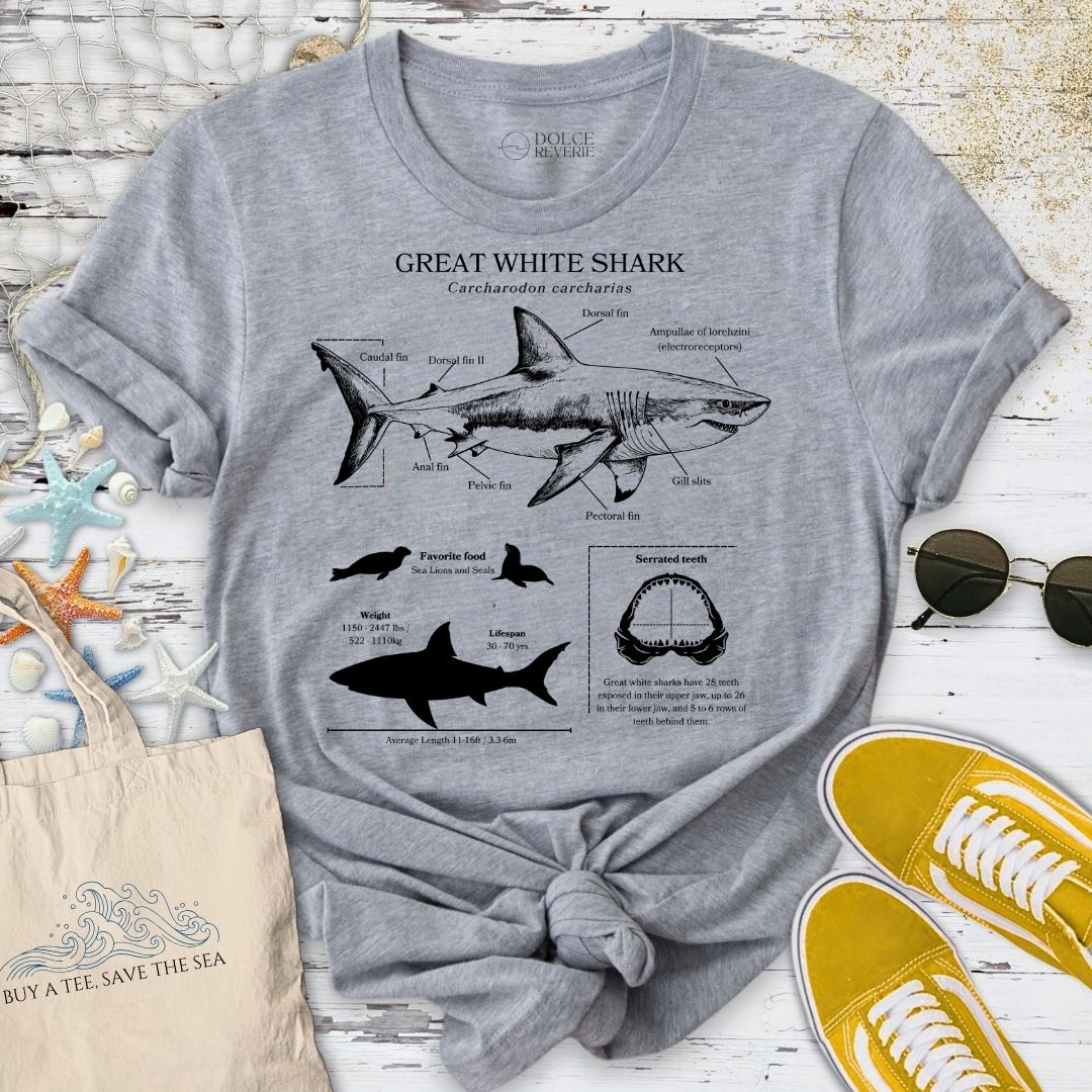Great White Shark Anatomy T-Shirt