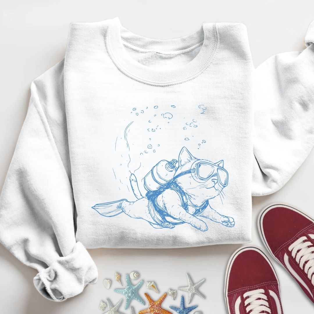 Cat Diver Sweatshirt