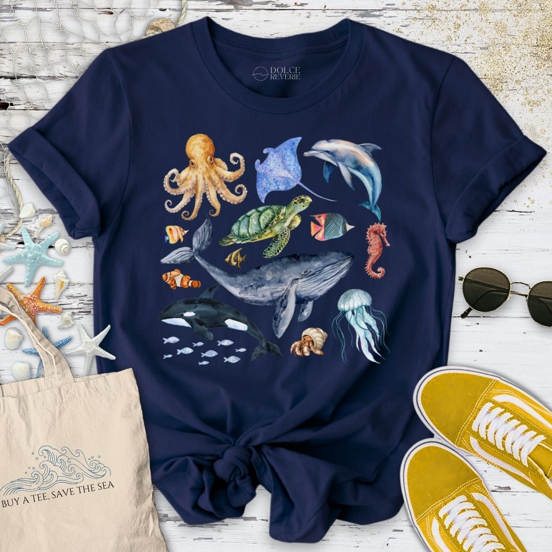 Watercolor Marine Life T-Shirt