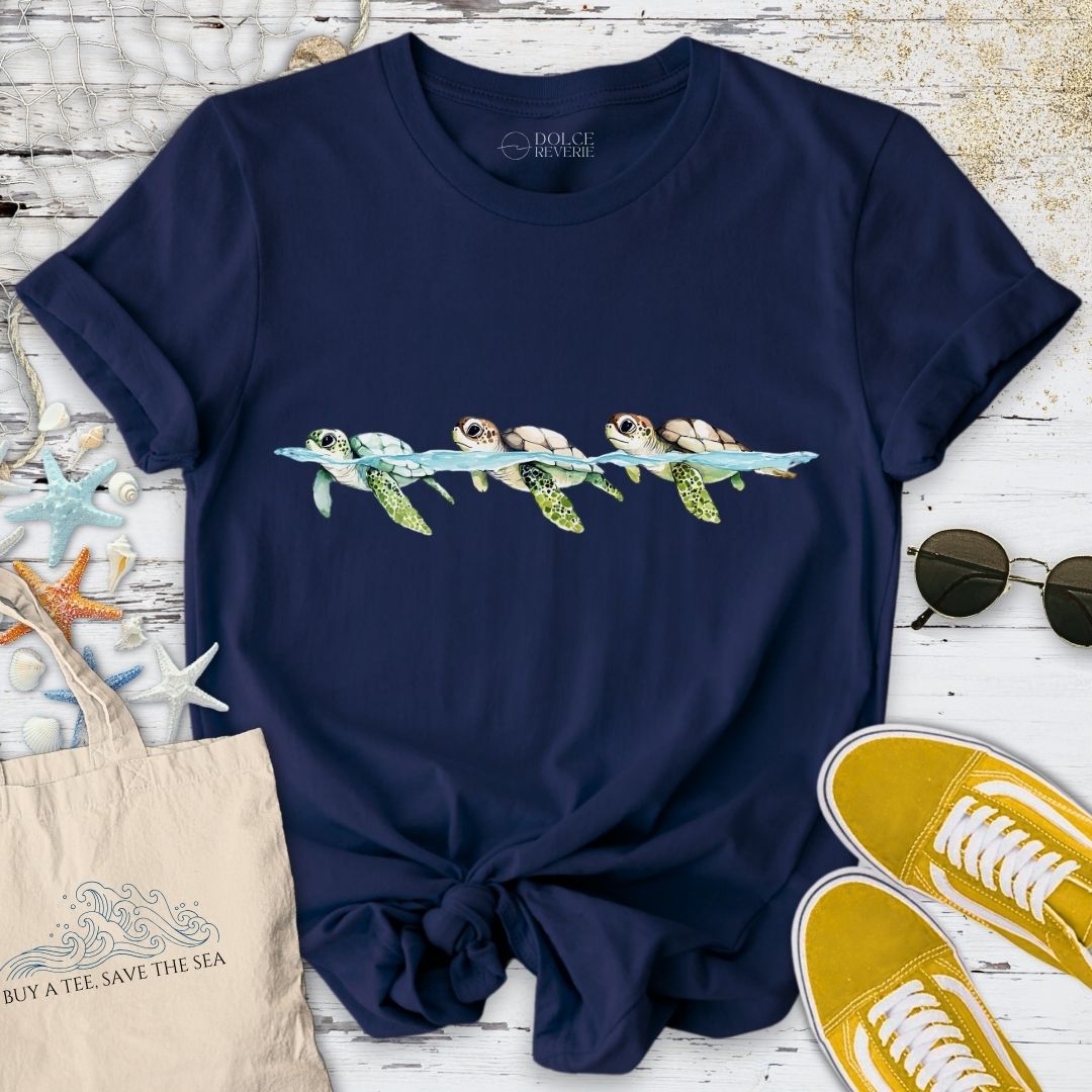 3 Turtles Watercolor T-Shirt