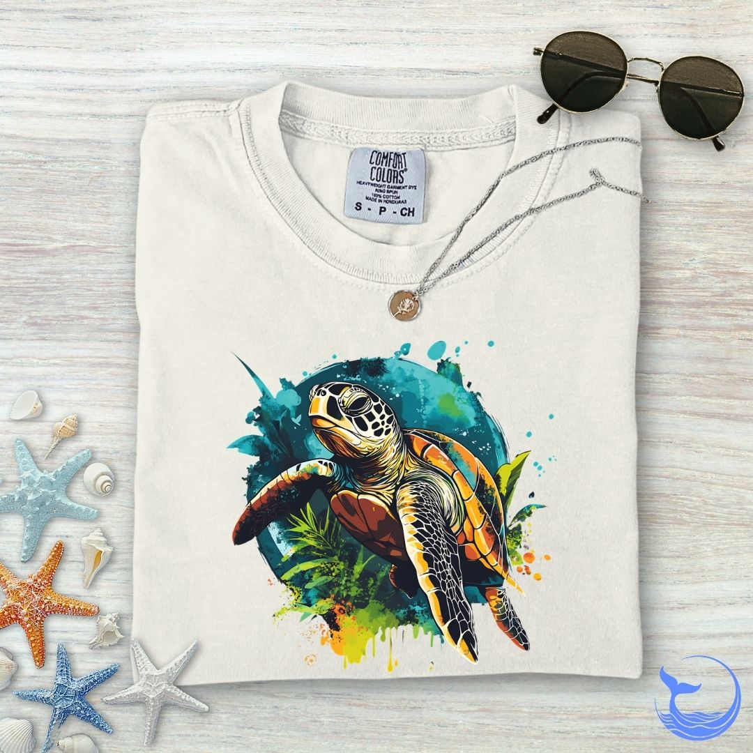 Swimming Turtle Comfort Colors T-Shirt