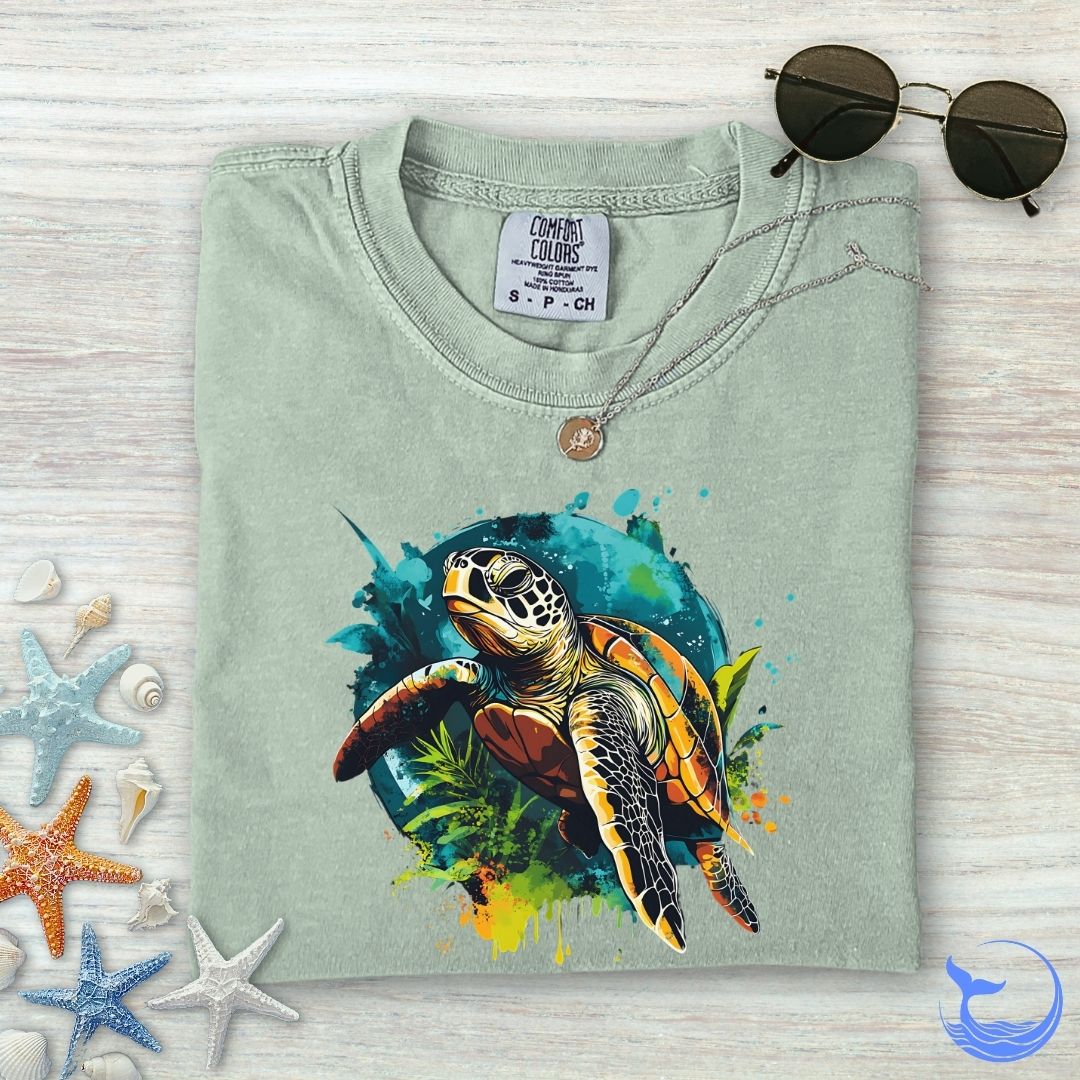 Swimming Turtle Comfort Colors T-Shirt