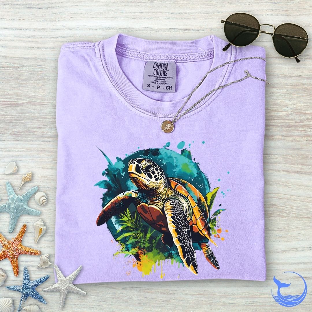 Swimming Turtle Comfort Colors T-Shirt