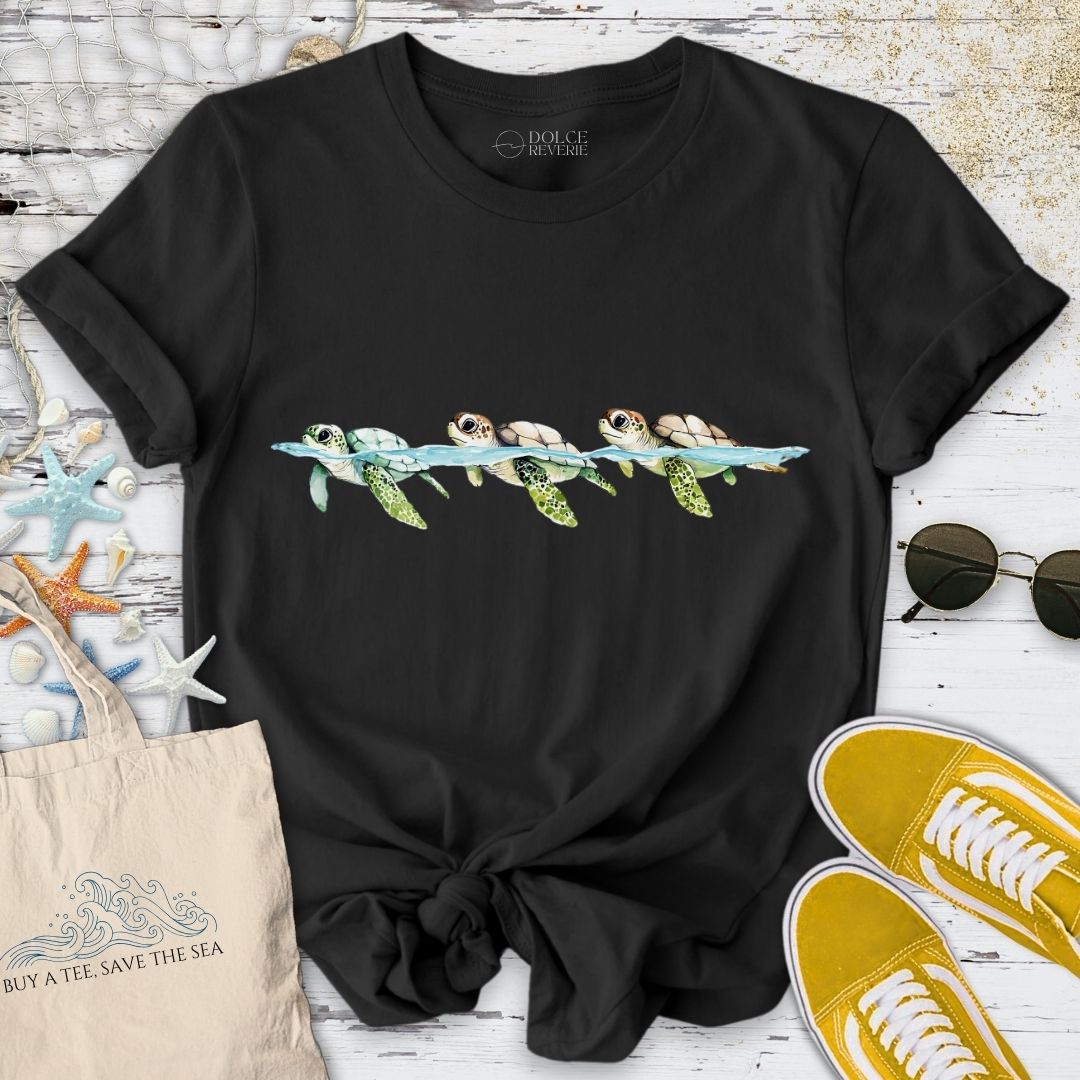 3 Turtles Watercolor T-Shirt