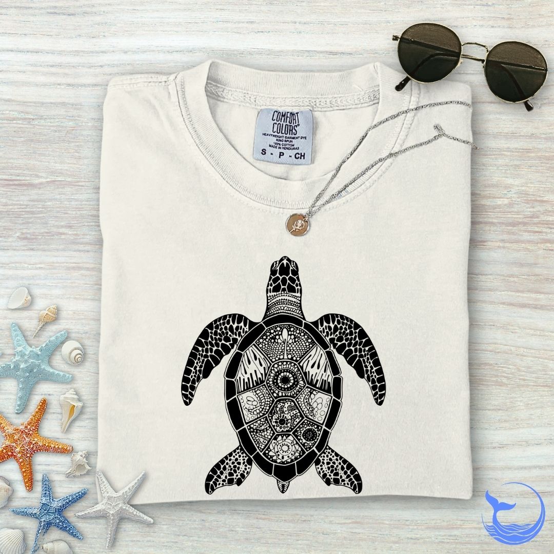 Zentangle Turtle Comfort Colors T-Shirt