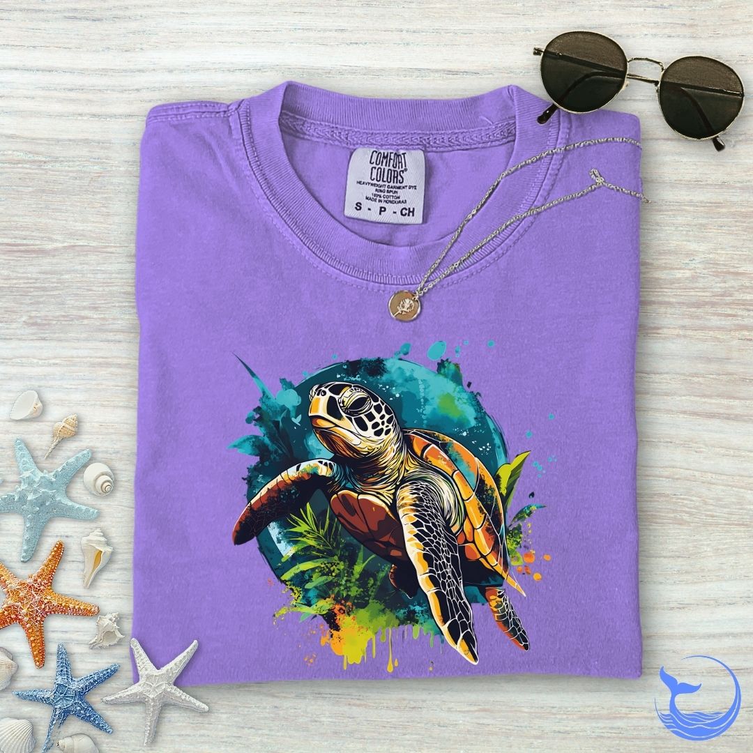 Swimming Turtle Comfort Colors T-Shirt