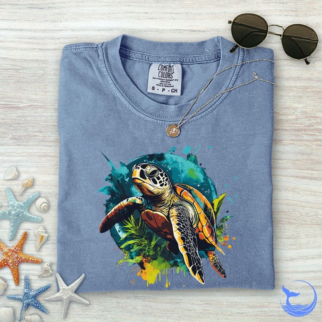 Swimming Turtle Comfort Colors T-Shirt