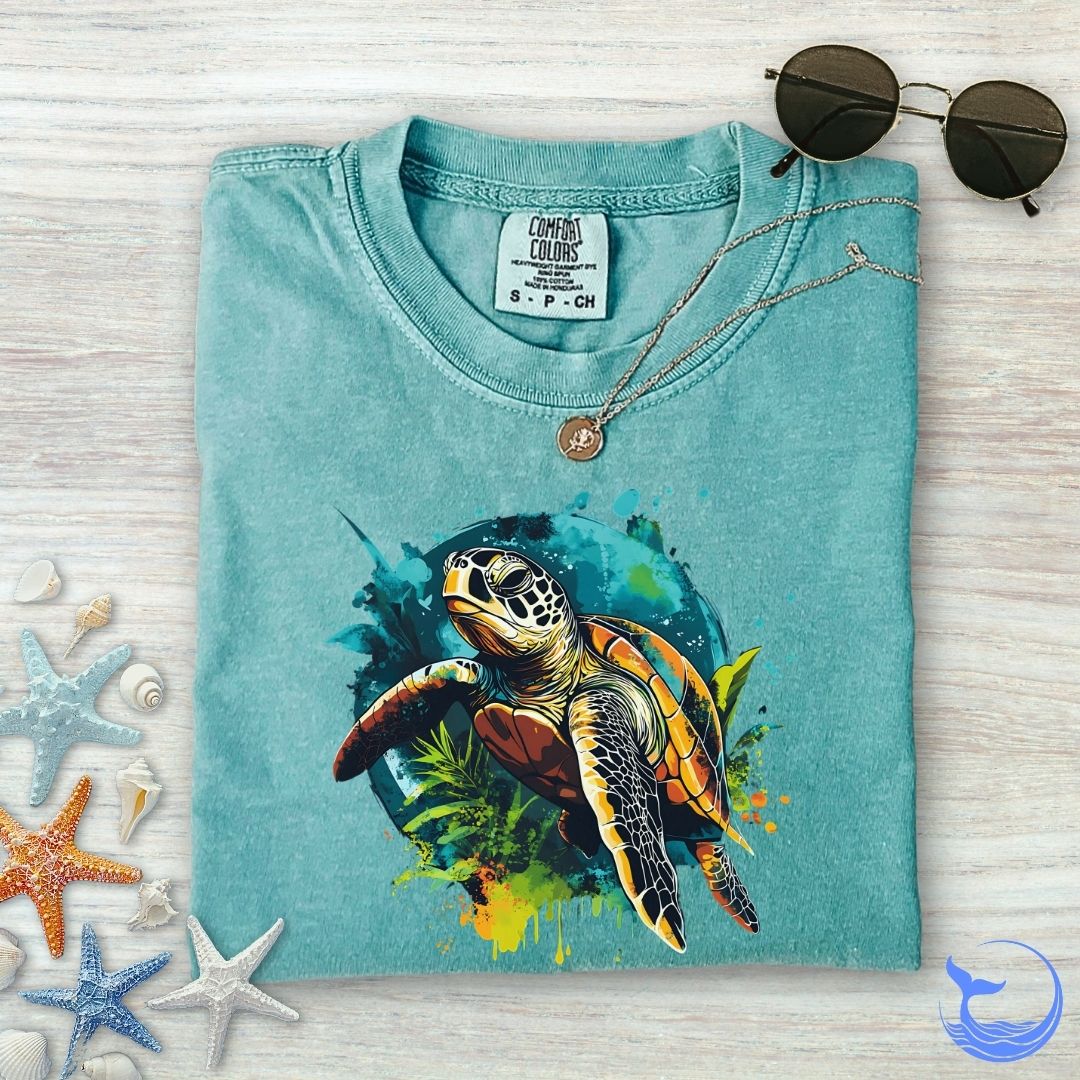 Swimming Turtle Comfort Colors T-Shirt