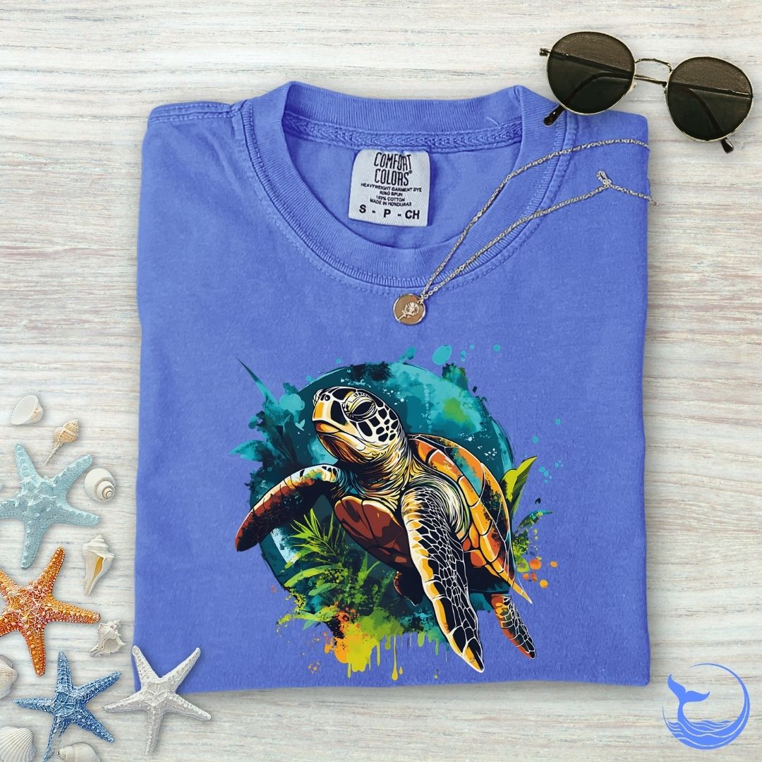 Swimming Turtle Comfort Colors T-Shirt