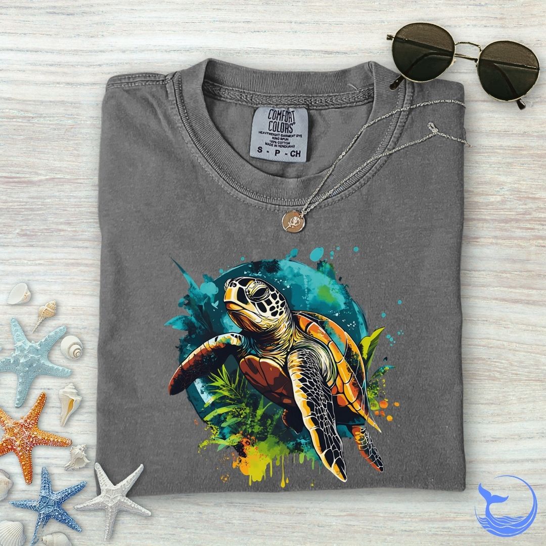 Swimming Turtle Comfort Colors T-Shirt