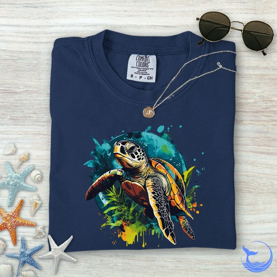 Swimming Turtle Comfort Colors T-Shirt