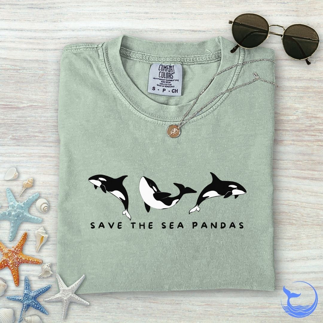 Save The Sea Pandas, Orca Comfort Colors T-Shirt