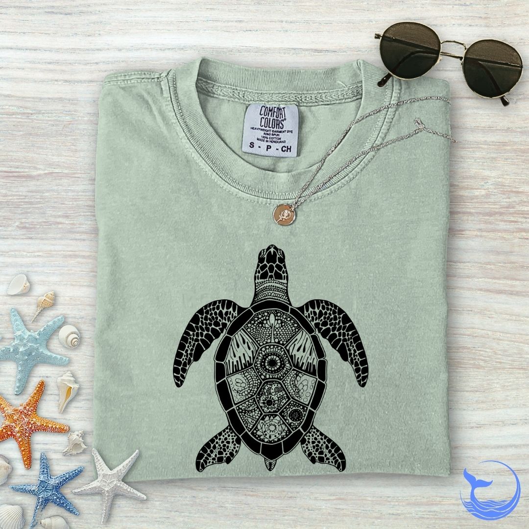Zentangle Turtle Comfort Colors T-Shirt