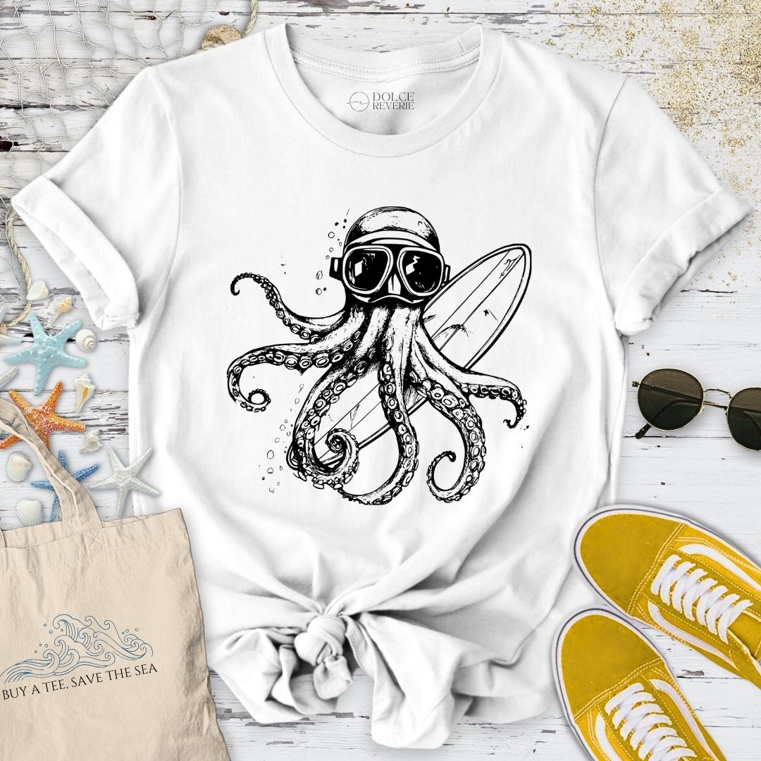 Surfer Diver Octopus T-Shirt