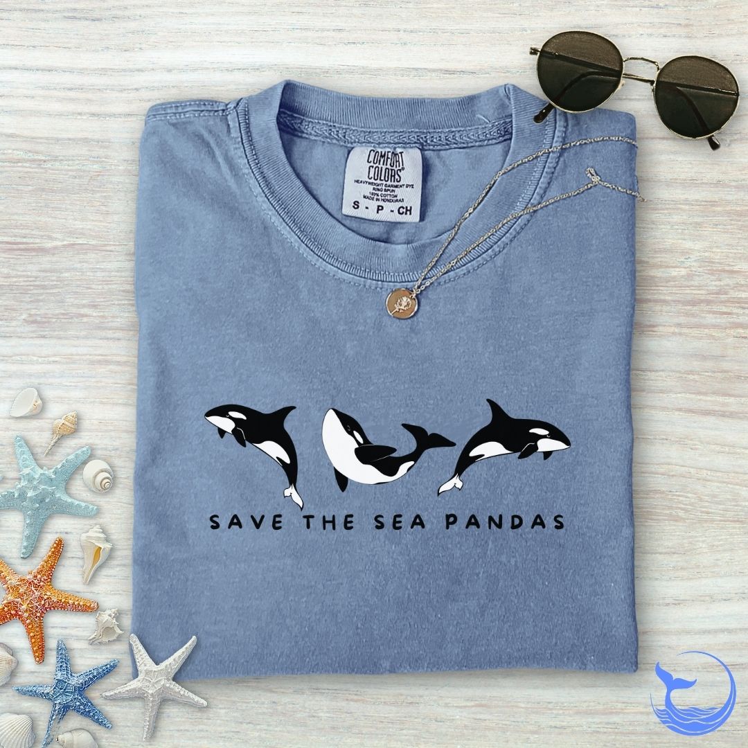 Save The Sea Pandas, Orca Comfort Colors T-Shirt