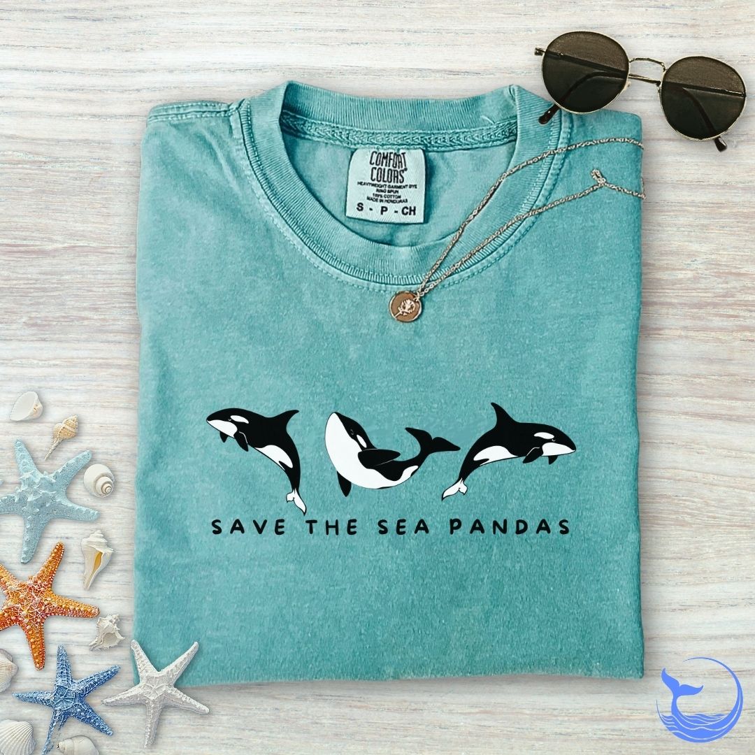 Save The Sea Pandas, Orca Comfort Colors T-Shirt