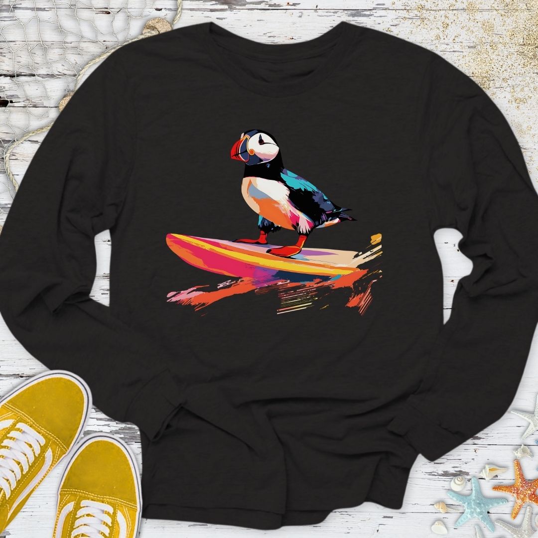 Surfer Puffin Long Sleeve Tee