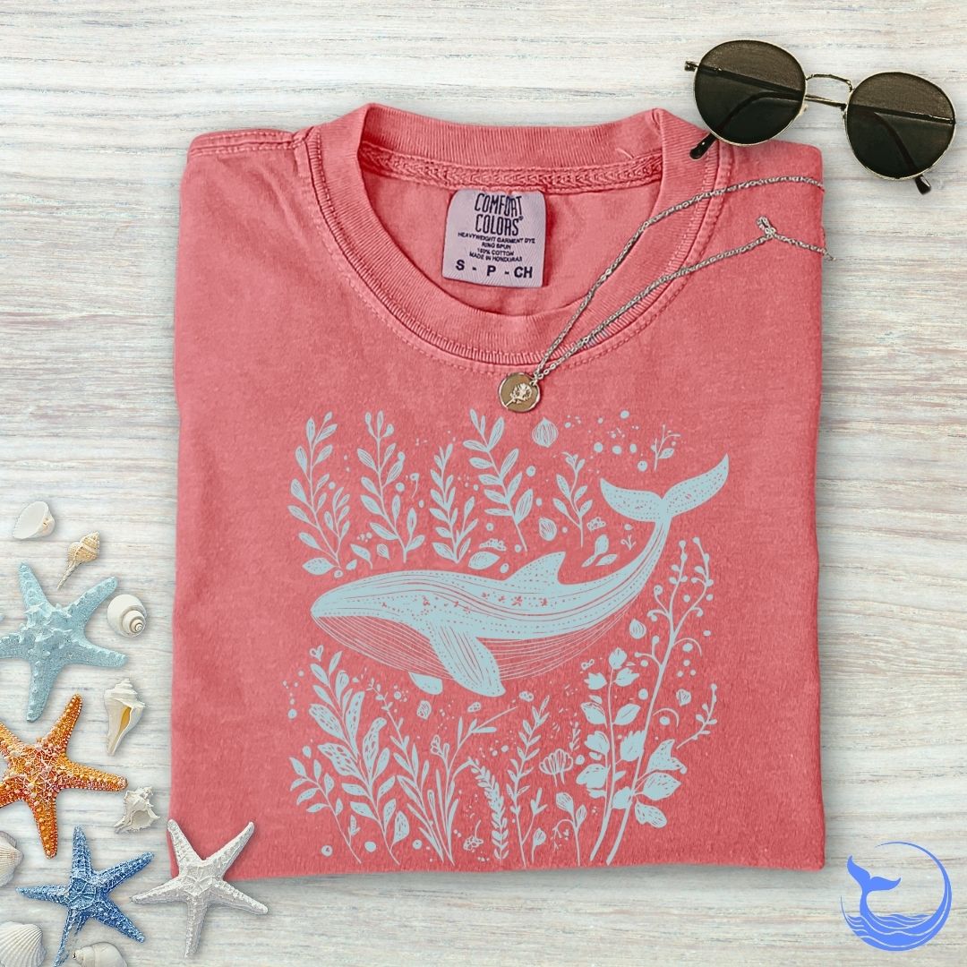 Whale & Plants Comfort Colors T-Shirt