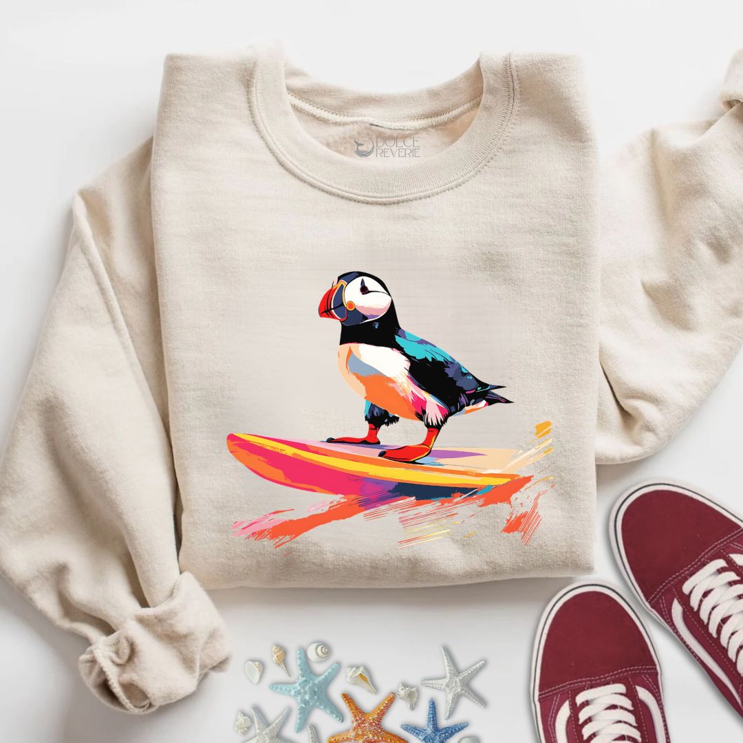 Puffin Surfer Sweatshirt