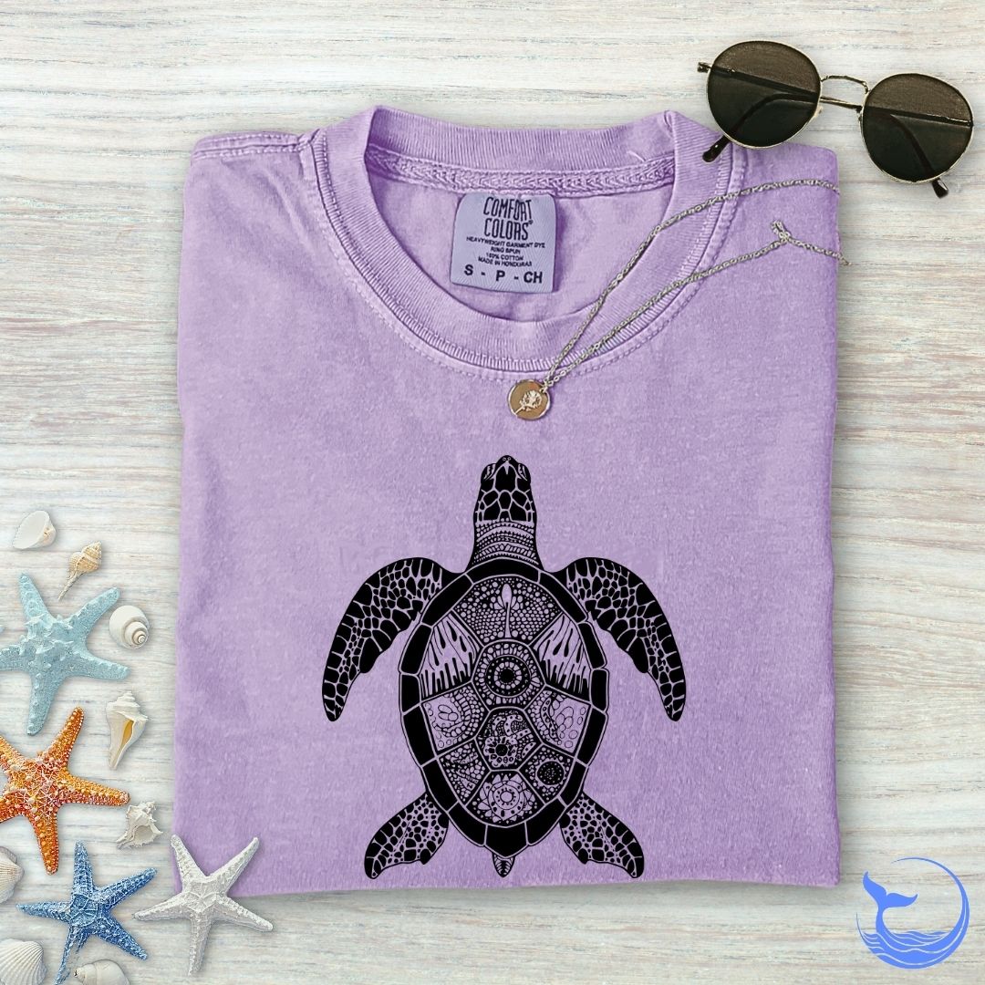 Zentangle Turtle Comfort Colors T-Shirt