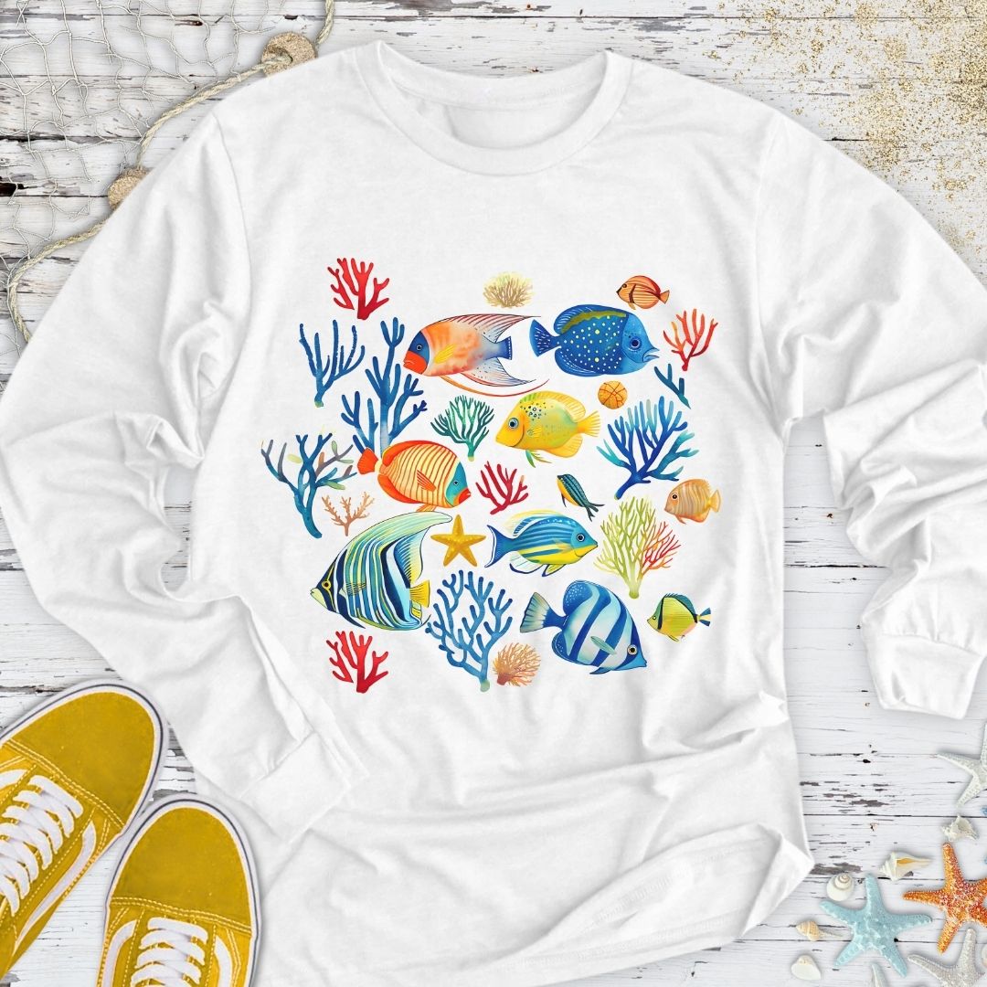 Colorful Fish Long Sleeve Tee