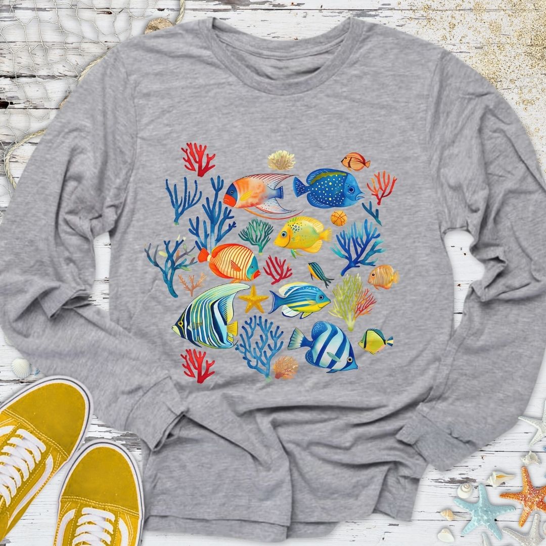 Colorful Fish Long Sleeve Tee