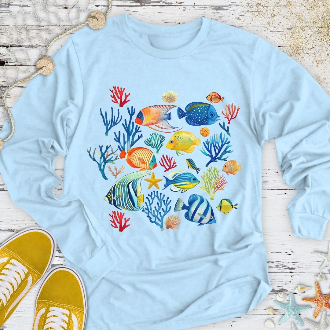 Colorful Fish Long Sleeve Tee