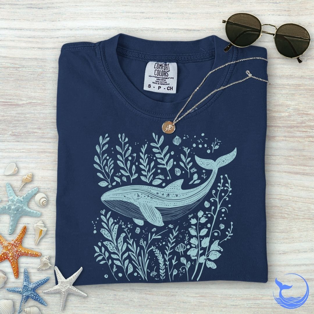 Whale & Plants Comfort Colors T-Shirt