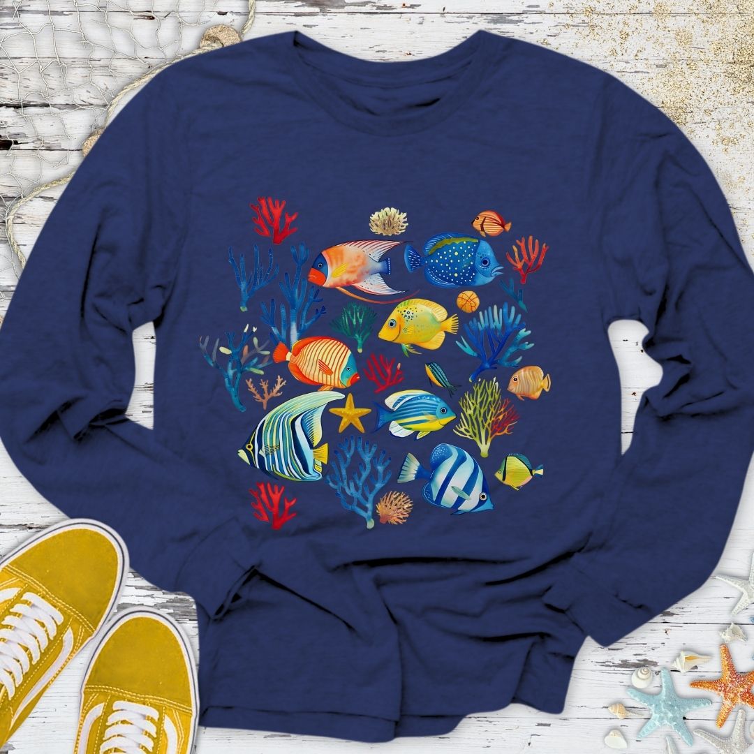 Colorful Fish Long Sleeve Tee