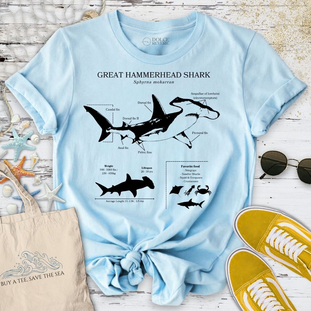Hammerhead Shark Anatomy T-Shirt