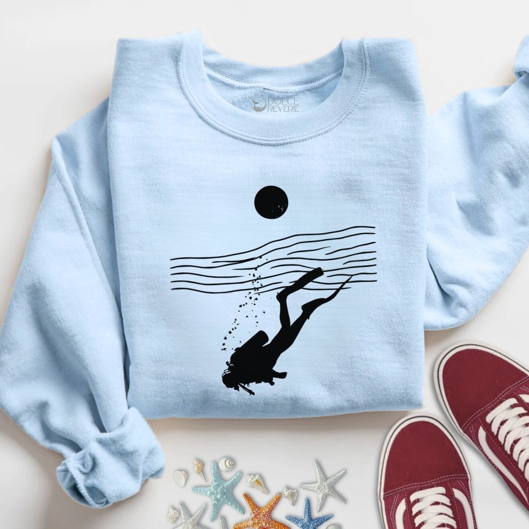 Diving Line Art Sweatshirt