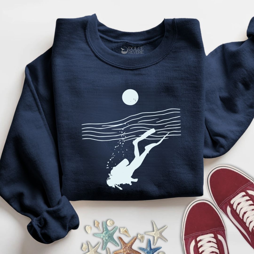Diving Line Art Sweatshirt