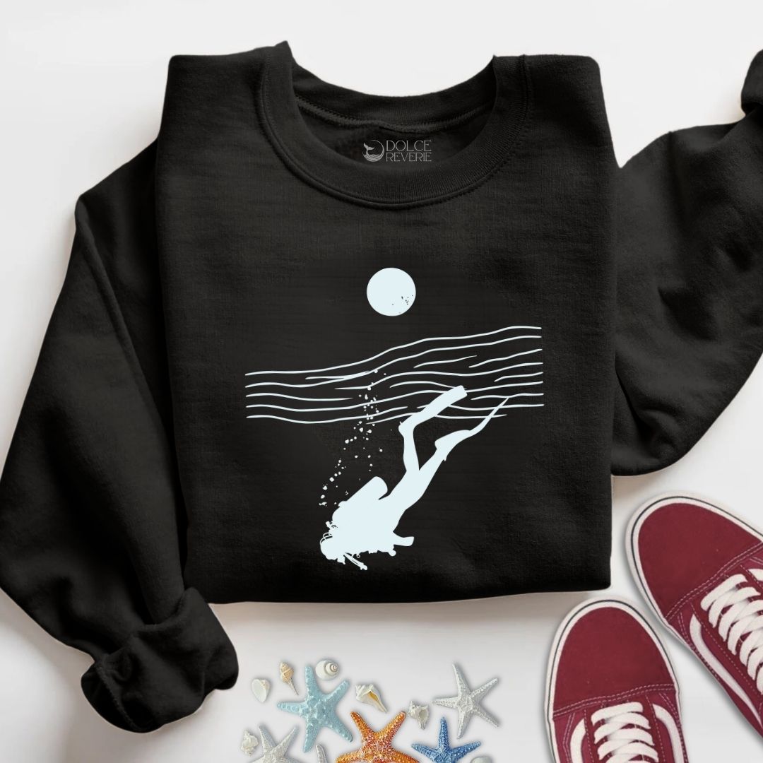 Diving Line Art Sweatshirt