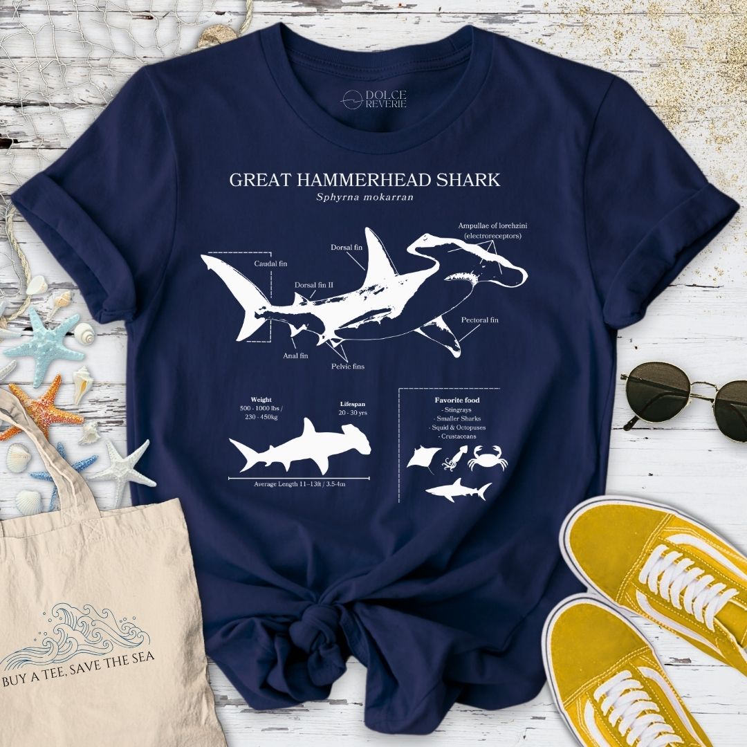 Hammerhead Shark Anatomy T-Shirt