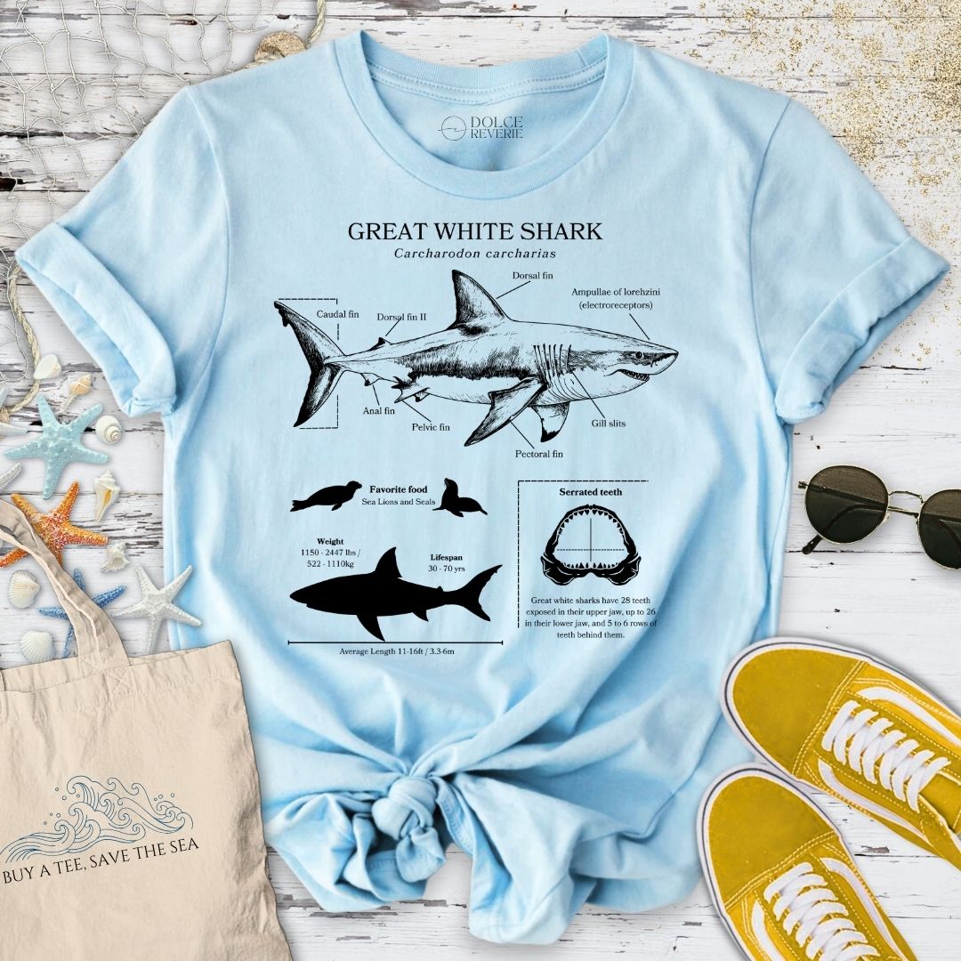 Great White Shark Anatomy T-Shirt
