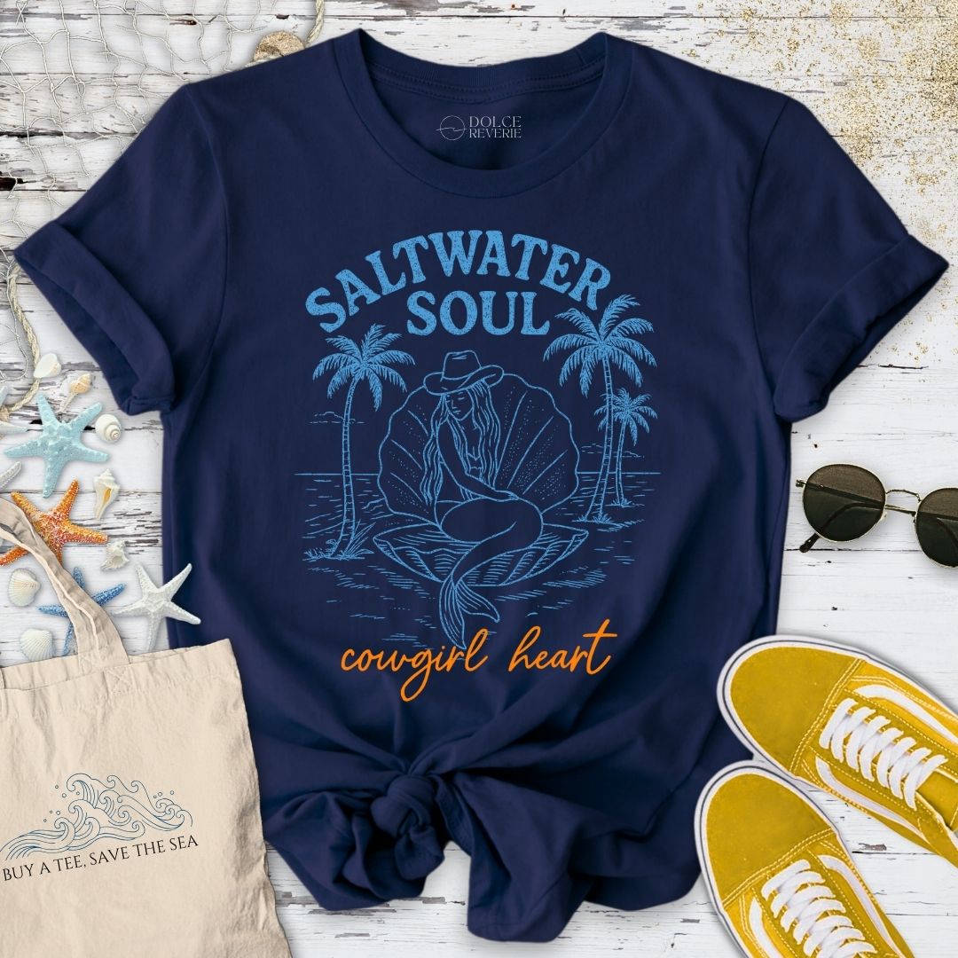 Saltwater Cowgirl Mermaid T-Shirt