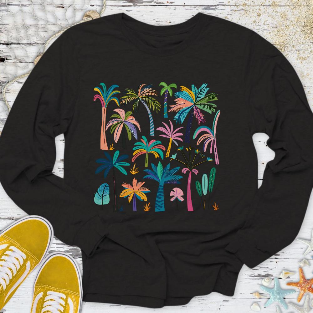 Colorful Palms Long Sleeve Tee