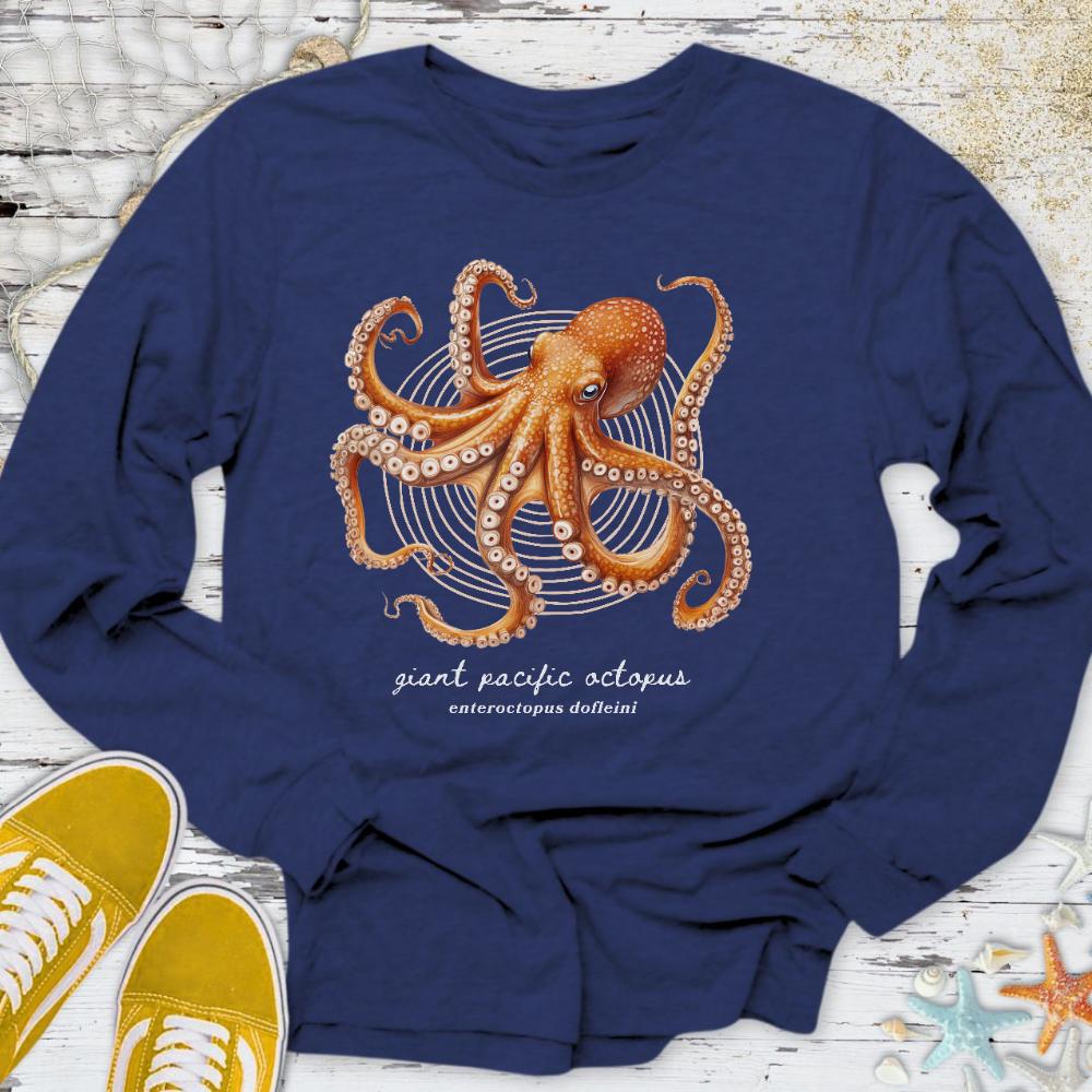 Giant Pacific Octopus Long Sleeve Tee