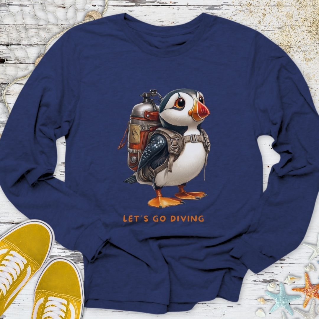 Diving Puffin Long Sleeve Tee