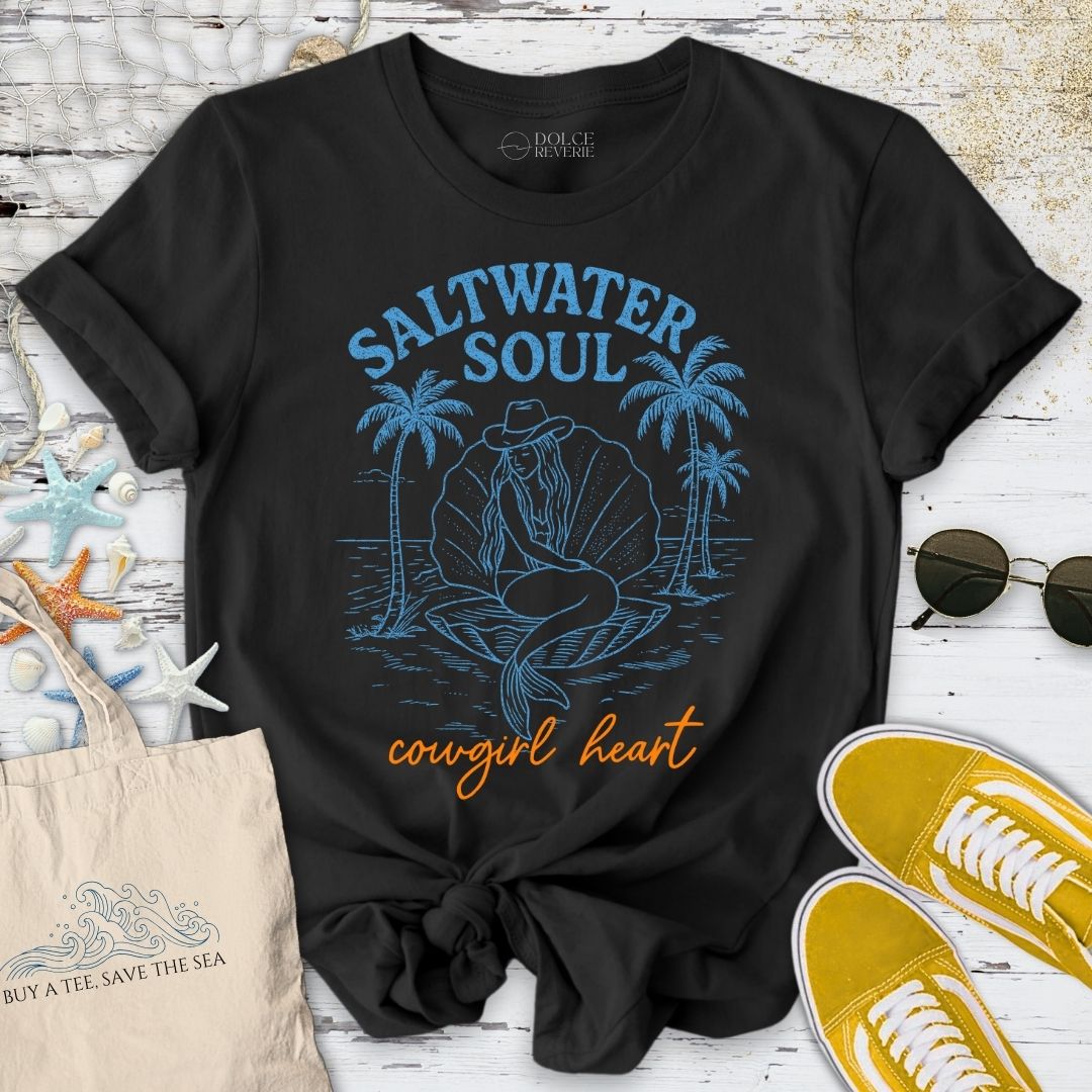 Saltwater Cowgirl Mermaid T-Shirt