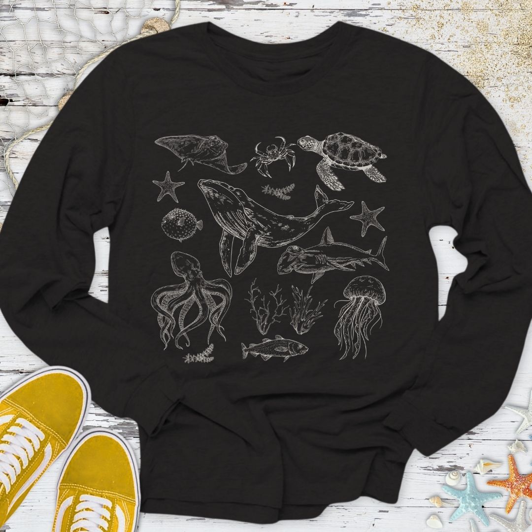 Marine Animals Long Sleeve Tee