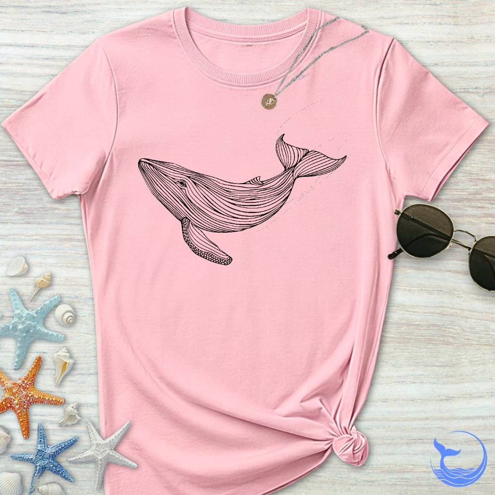 Whale Line Art Women's T-Shirt